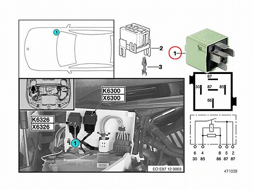 純正 リレー(エアサスポンプ・電動ファンなど) BMW [61368373700A]