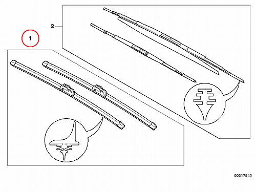 純正 ワイパーブレード 左右セット フロント用 BMW [61610037009]
