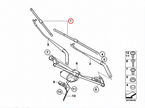ワイパーブレード 左右セット フロント用 BMW [61610038895]