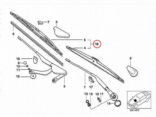 純正 ワイパーブレード 左右セット フロント用 BMW [61610134601]