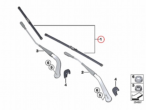 ワイパーブレード 左右セット フロント用 BMW [61610415882]