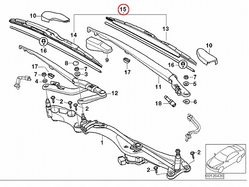 ワイパーブレード 左右セット フロント用 BMW [61610442837]
