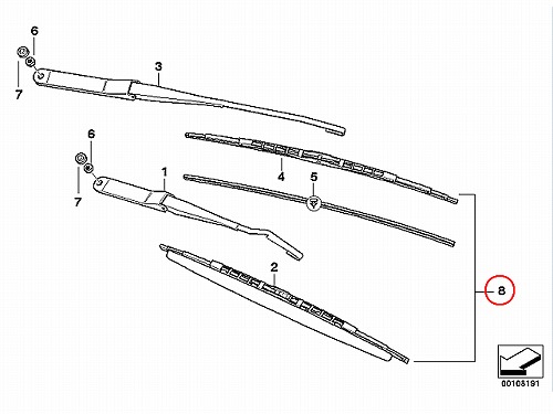 純正 ワイパーブレード 左右セット フロント用 BMW [61612151749]