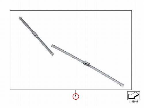 ワイパーブレード 左右セット フロント用 BMW [61612349870]