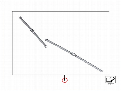 純正 ワイパーブレード 左右セット フロント用 BMW [61612349871]