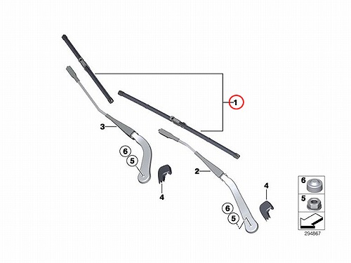 ワイパーブレード 左右セット フロント用 BMW [61612455438]