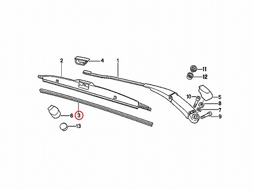 ワイパーゴム(替えゴム) 左右セット フロント用 BMW [61618217711]