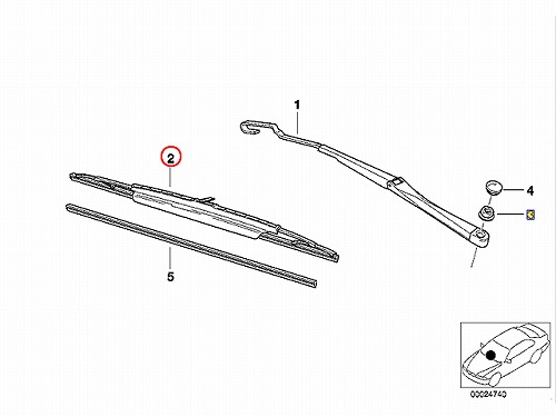 純正 ワイパーブレード 左右セット フロント用 BMW [61619070581]