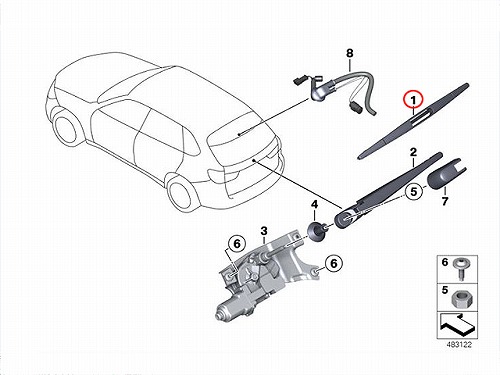 純正 ワイパーブレード リア用 BMW [61627294429]