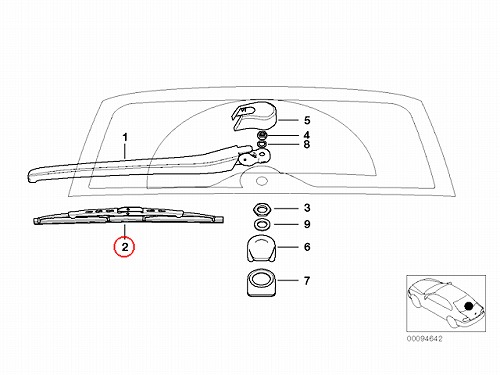 ワイパーブレード リア用 BMW [61628220828]