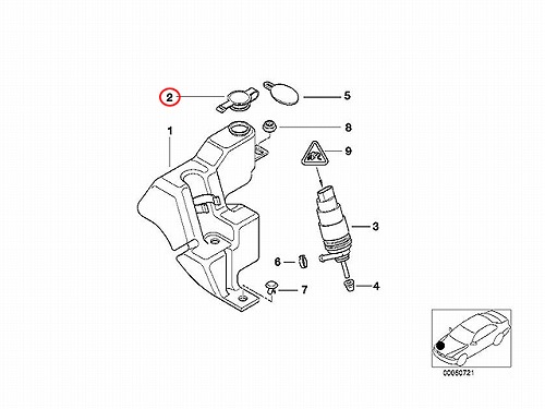 純正 ウォッシャータンクキャップ BMW [61661369516]