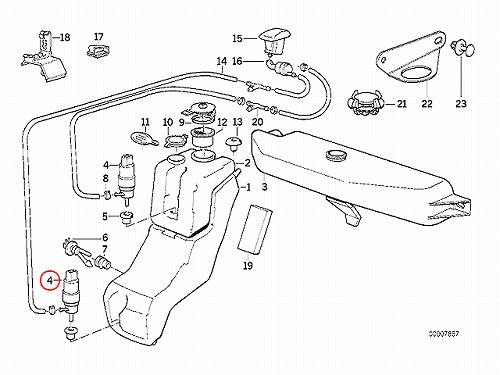 ウォッシャーポンプ(ウォッシャーモーター) BMW [61668360614]