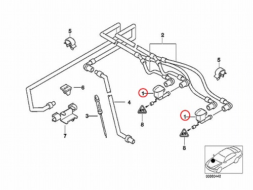純正 ウォッシャーノズル BMW [61668361042]