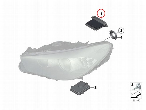 ヘッドライトコントロールユニット AHL BMW [63117316217]
