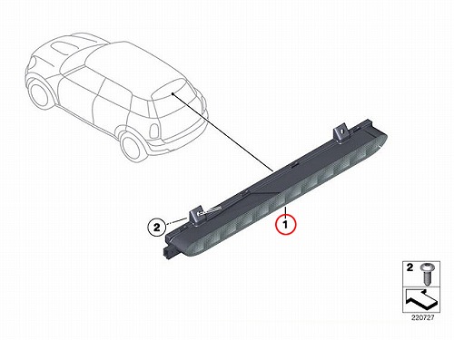 純正 ハイマウントストップランプ MINI(ミニ) [63212751575]