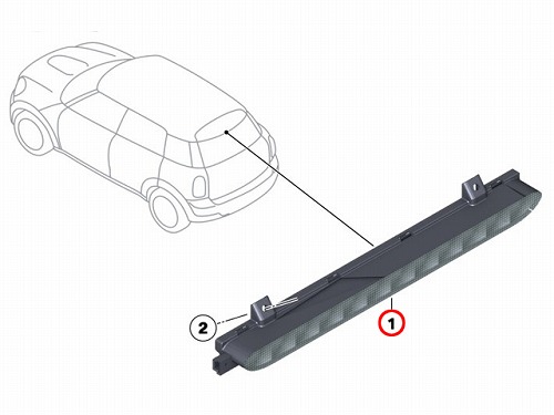 純正 ハイマウントストップランプ レッド MINI(ミニ) [63256935789]
