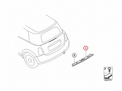 純正 ハイマウントストップランプ MINI(ミニ) [63256961016]