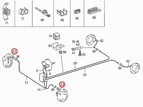 ブレーキホース フロント メルセデスベンツ [6384282235]