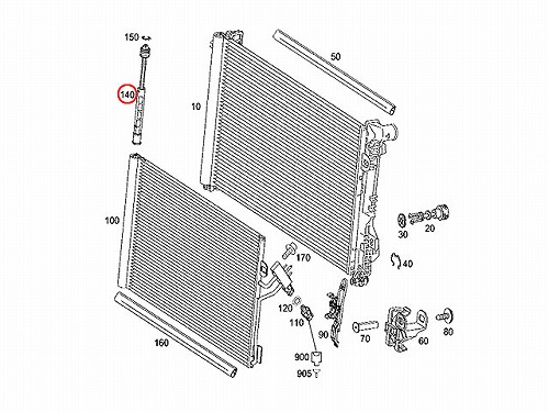 エアコンドライヤーカートリッジ(レシーバー) メルセデスベンツ [6398350547]