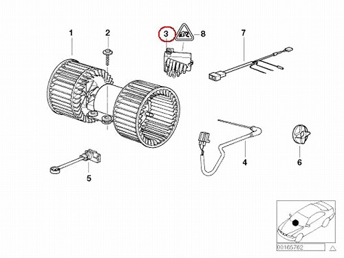 エアコンブロアレジスター BMW [64116923204]