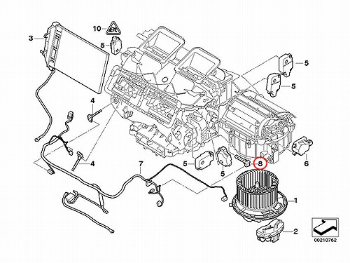 エバポレーターセンサー(エバポ温度センサー) BMW [64116930015]