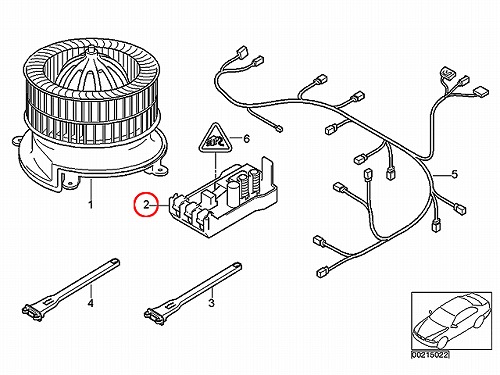 エアコンブロアレジスター BMW [64116934390]