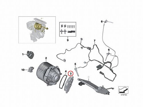 エアコンブロアレジスター BMW [64117952061]