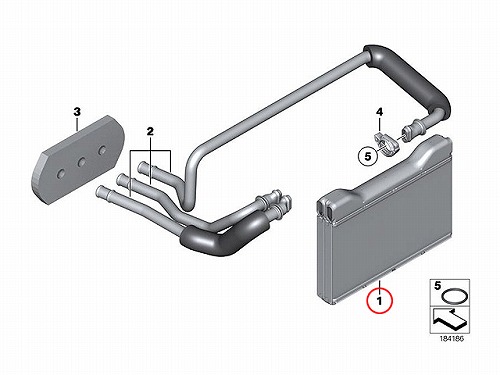 ヒーターコア(熱交換器) BMW [64119163330]