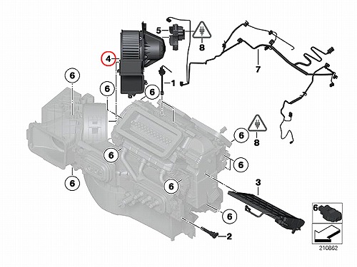 エアコンブロアモーター(ファン) BMW [64119246836]