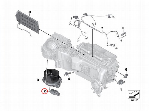 エアコンブロアレジスター BMW [64119276112]
