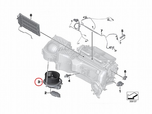 エアコンブロアモーター(ファン) BMW [64119350395]