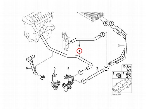 ヒーターホース BMW [64216902683]
