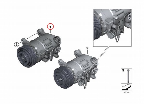 エアコンコンプレッサー BMW [64506805025]