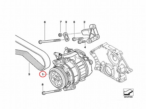 エアコンコンプレッサー BMW [64509174805]