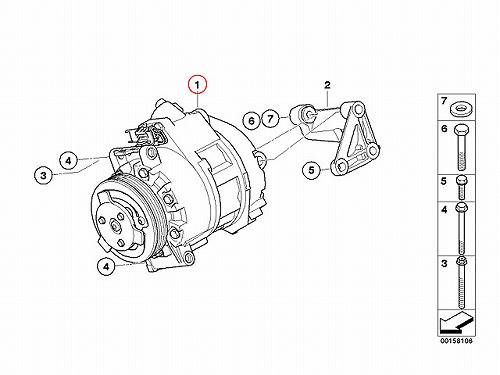エアコンコンプレッサー BMW [64529185142]