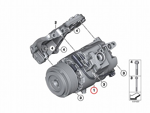 エアコンコンプレッサー BMW [64529205096]