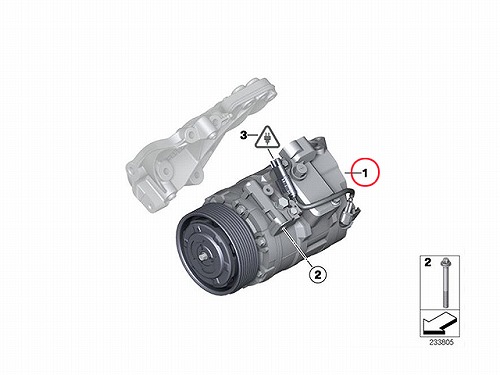 エアコンコンプレッサー BMW [64529211496]