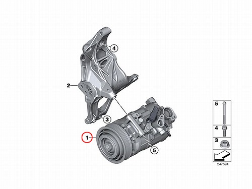エアコンコンプレッサー BMW [64529222308]