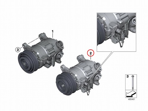 エアコンコンプレッサー BMW [64529223694]