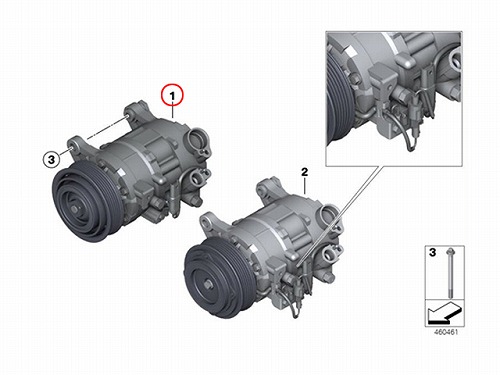 エアコンコンプレッサー BMW [64529225704]