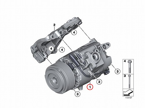 エアコンコンプレッサー BMW [64529399060]