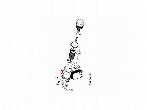 オイルフィルターケース(ブラケット) ASSY メルセデスベンツ [6511801310]