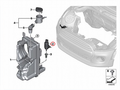 ウォッシャーポンプ(ウォッシャーモーター) BMW [67127388349]