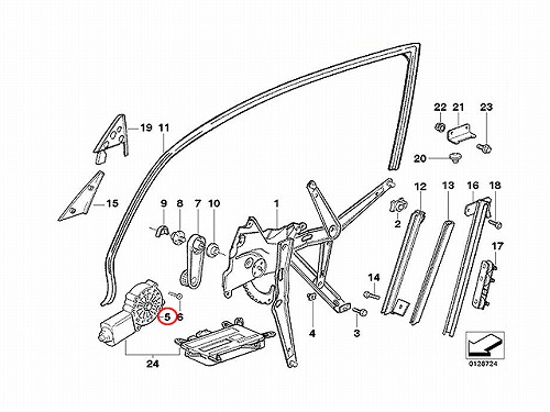純正 パワーウインドウレギュレーターモーター フロント BMW [67628360978]
