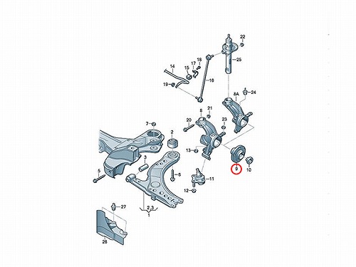 ホイール ハブベアリング フロント 左右共通 VW(フォルクスワーゲン) [6C0407621]