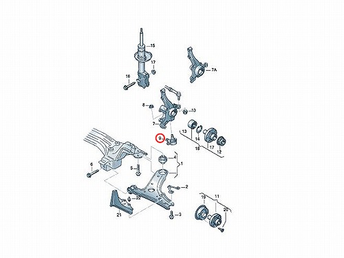 ロアアームボールジョイント 左側 VW(フォルクスワーゲン) [6E0407366]