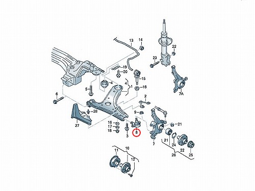 ロアアームボールジョイント フロント VW(フォルクスワーゲン) [6N0407365A]