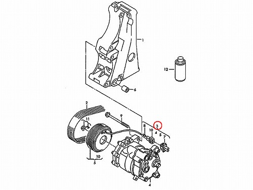 エアコンコンプレッサー VW(フォルクスワーゲン) [6N0820803C]