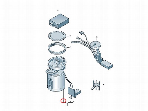 燃料ポンプ(フューエルポンプ) VW(フォルクスワーゲン) [6N0919087F]