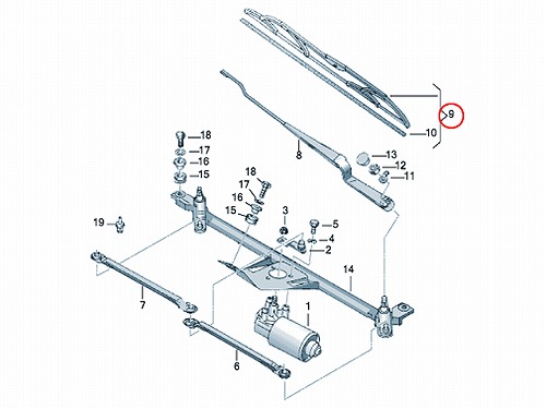 ワイパーブレード 左右セット フロント用 VW(フォルクスワーゲン) [6N0998003]